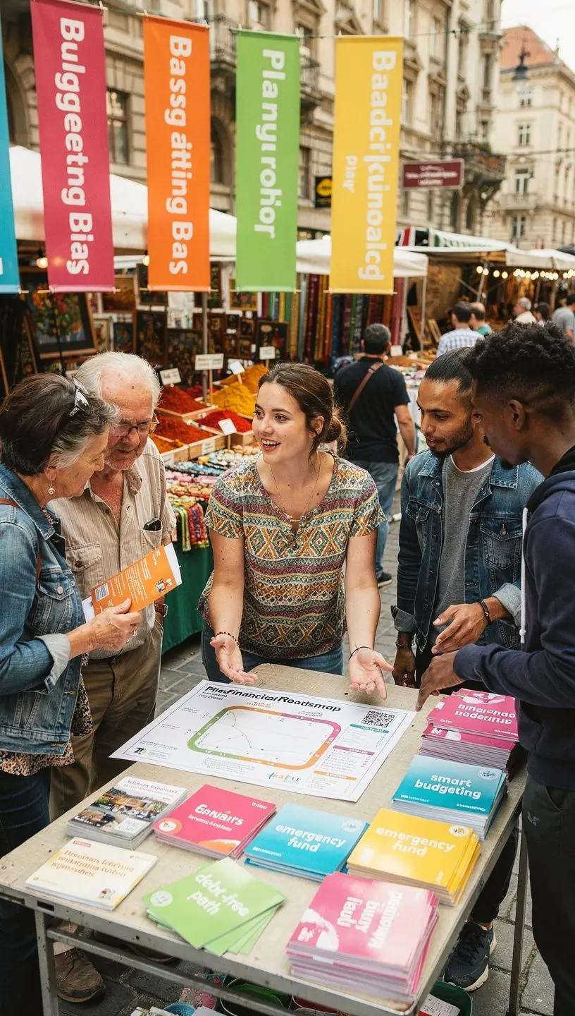 Olvasó tanulmányoz egy pénzügyi blogot, amely alapvető pénzügyi ismereteket nyújt.